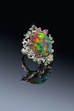 Katherine Jetter Ring Beautiful Colours, Bling Rings, Precious Gems, Opal Ring, Gems Jewelry, Gorgeous Jewelry, Opal Jewelry, Pretty Jewellery, Bling Jewelry