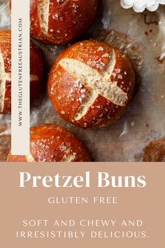 pretzel buns with gluten free soft and chewy and irresistiblely delicious