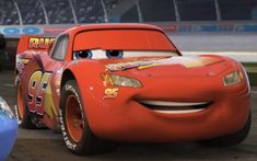 the cars are racing on the track in disney pixar's cars 2