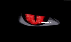 an eye with red eyes and black background