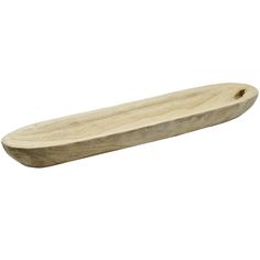 a wooden object is shown on a white background and it looks like a long piece of wood