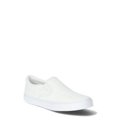 If you are looking for easy, laidback style, this Slip-On Sneaker from No Boundaries is your answer. Effortless and relaxed, the cotton canvas design pairs with everything in your casual closet, and the double stretch gore offers on-the-go convenience. A winning combination, finished off with comfort details to support you throughout your day. Only at Walmart. Size: 7 W.  Color: White.  Gender: female.  Age Group: adult. Casual White Slip-ons For Streetwear, White Cotton Canvas Shoes For Everyday, Everyday White Cotton Canvas Shoes, White Slip-on Sneakers For Everyday, Sporty White Slip-on Sneakers For Everyday, White Slip-ons For Everyday Wear, White Slip-on Sneakers For Leisure, White Cotton Slip-on Sneakers Casual, Everyday White Slip-on Sneakers