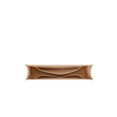 an empty wooden shelf on a white background