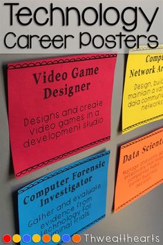 the technology career posters are on display