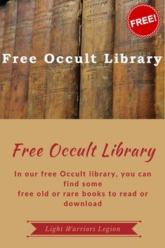 an old library with books on it and the text free occult library