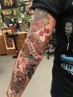 a person with a tattoo on their arm