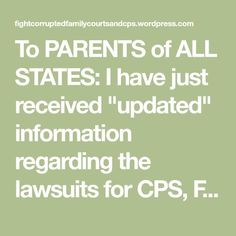 the text reads to parents of all states i have just received updated information regarding the laws for