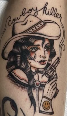 Western Sleeve, Cowgirl Tattoo, Tattoos Abstract, Cowgirl Tattoos, Cowboy Tattoos, Traditional Tattoo Inspiration, Tattoos Japanese, Country Tattoos, Traditional Style Tattoo