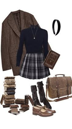 Dark Business Casual Outfits, Dark Academia Fancy Outfit, Gothic Academia