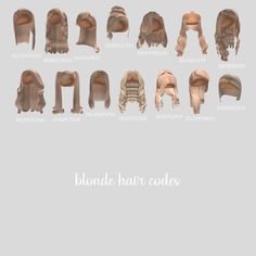 the different types of blonde hair are shown