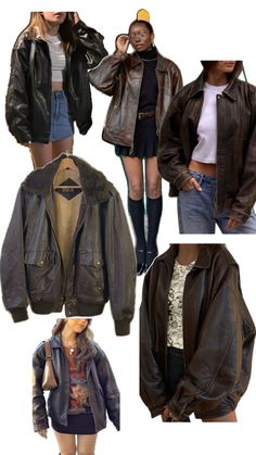 Leder Jacket, Brown Leather Jacket Outfit, Oversized Leather Jacket, Pilates, Leather Jacket, Leather