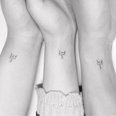 Three Small Tattoos, Tattoo For Three Siblings, Three Matching Tattoos, Three Sibling Tattoos, 3 Friend Tattoos, Three Sister Tattoos, Siblings Tattoo For 3, Partner Tattoos, Sisters Tattoo