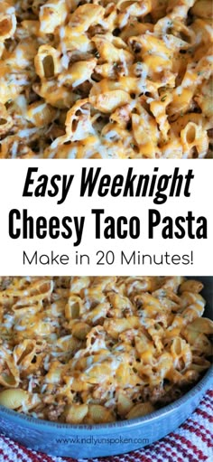 easy weeknight cheesy taco pasta recipe in 20 minutes