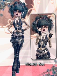 visual kei outfit (made by me) - do not repost!!  @incluhxpe on YouTube  #dresstoimpress #dti #roblox #visualkei #vkei #makeup #outfits #fashion Mystic Dti Outfits Non Vip, Dti Visual Kei Outfits Non Vip, Dti Theme Visual Kei, Dti Outfits Avant-garde, Visual Kei Dress To Impress Outfit, Vkei Dress To Impress, Dress To Impress Theme Visual Kei, Visual Kei Outfit Dress To Impress, Y3k Dti Outfits