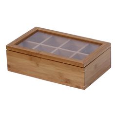 Keep your tea collection and assortment organized with the Oceanstar bamboo tea box made from bamboo. The practical tea box can also act as storage for an array of items such as crafts, screws, small supplies, and other small collections. Impress your friends and family with this wonderfully crafted tea box for your home or present it as the perfect gift for tea lovers. Oceanstar Bamboo Tea Box in Brown | TB1323 Indian Spice Box, Wood Box Design, Tea Box Storage, Wooden Tea Box, Tea Station, Bamboo Tea, My First Apartment, Tea Storage, Spice Box