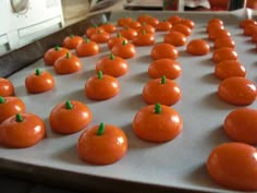 there are many tomatoes on the tray ready to be cooked