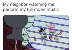 an image of someone watching me perform my full moon rituals