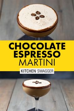 Chocolate Espresso Martini Recipe, Easy Espresso Martini, Chocolate Espresso Martini, Best Martini Recipes, Coffee Liquor, Chocolate Martini Recipe, Easy Party Drinks, Instant Espresso, Easy Alcoholic Drinks