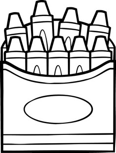 a bag full of crayons coloring page