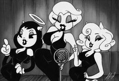 three cartoon characters are holding tennis racquets