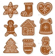 ginger cookies and christmas decorations - food objects