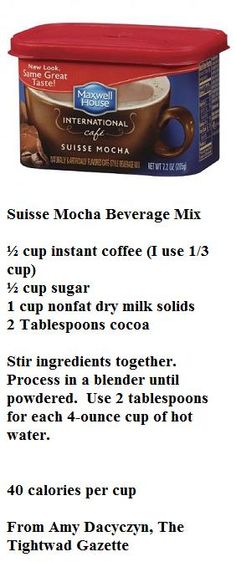 the instructions for making an iced coffee mix