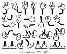 an image of hand gestures and symbols set stock photo 467982 on behance