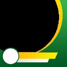 a green and yellow background with a white circle