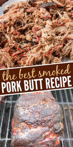 the best smoked pork but recipe on the grill