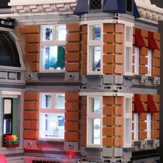 a large lego house made out of bricks