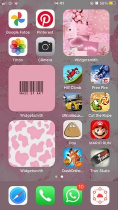 the home screen of an iphone with many different icons and symbols on it's display