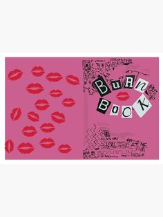 a pink book cover with red lipstick on it and the words punk book written in bold black letters