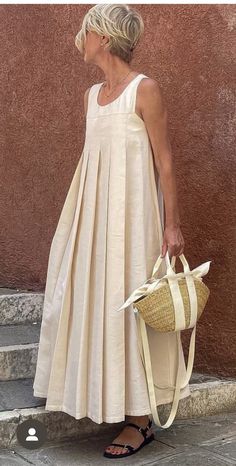 Plus Size Linen Dress, Wide Dress, Fuschia Dress, Tank Dresses, How To Fold Sleeves, Church Dresses, Long Summer Dresses, Maxi Dresses Casual, Sleeveless Maxi Dress