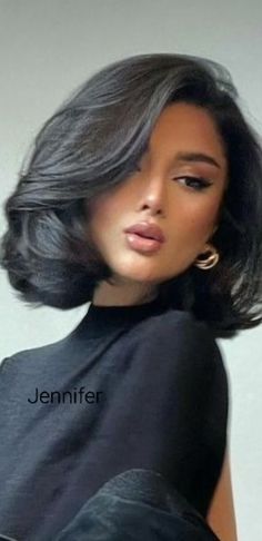 Short Hair Short Hair Styles, Retro Lob Haircut, Popular Hairstyles For 2023 Women, 90s Bob Hairstyles Black Women, Mob Wife Aesthetic Haircut, Slick Back Bob Black Women, Vintage Haircut Women Short, Voluminous Bob Hairstyles, Side Part Blowout Short Hair