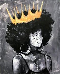 Art Black Love, Art Amour, Queen Ii, Natural Hair Art, Afrique Art, Black Art Painting, Queen Art, Black Artwork, Black Love Art