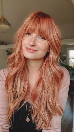 32 Cherry Blonde Hair Color Ideas To Rock This Season’s Hottest Trend Vivid Summer Hair Color, Cherry Blonde Hair, Peachy Hair Color, Cherry Blonde, Apricot Hair, Ginger Hair Dyed, Cherry Hair Colors, Wedding Hair Colors