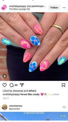 Gel Nail Organization Ideas, Island Vacation Nails, Realistic Nails, Blooming Gel Nail Art, Ruby Nails, Preppy Nails, Teen Nails, Cruise Nails, Blooming Gel