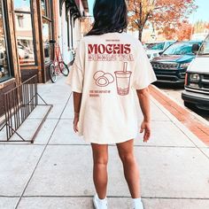 Mochis & Bubble tea for breakfast oversized Retro Shirt japanese food lover T-Shirt food mothers day gift 90s graphic Y2K back print mochi ♡ Made with a medium-heavy fabric blend of 50% cotton and 50% polyester (8.0 oz/yd² (271.25 g/m this sweatshirt feels cozy and is the perfect choice for those colder months. ♡ The classic fit along with the crew neckline deliver a comfy wearing experience with a clean-cut style. Meanwhile, the double-needle stitching at the shoulder, armhole, neck, waistband, Sweet Nothing Shirt, Brunch Croissant, Morning Croissant, Breakfast Club Shirt, Croissant Coffee, Quote Graphic, Aesthetic T Shirts, Product Ideas, Negroni