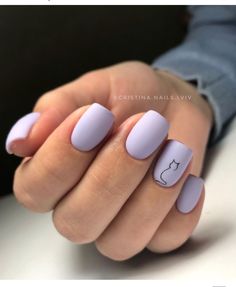 Short Work Nails Matte, Pretty Nails For Spring Simple, Dip Matte Nails, Blue Natural Nails Short, Nail Gelish Design, Bird Nails