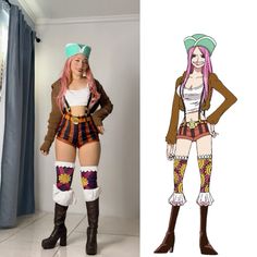 Bonney cosplay #onepiece #onepieceanime #onepieceart #cosplaycostume  #cosplaycommunity  #cosplaying #animecosplayer Makeup Ideas Cosplay, One Piece Costume Ideas, One Piece Costume, Cosplay Women Ideas, Brook Cosplay One Piece, One Piece Cosplay Female, Luffy Cosplay Female