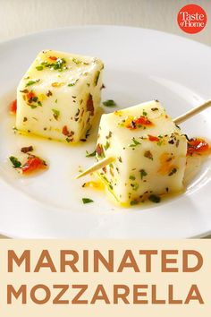 the cover of marinated mozzarella