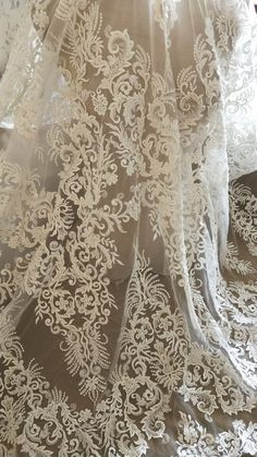 Gorgeous Beaded Wedding Lace Fabric Luxury Retro Aulic Lace New Design Lace fabric For Bridal Dress Bridal Dress Fashion, Embroidered Collars, Wedding Lace, Beaded Wedding, Embroidered Wedding, Lace Weddings, Tulle Lace, Bridal Veil, Bridal Lace