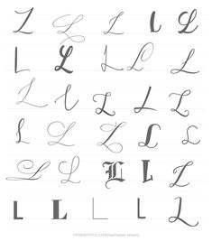 the upper and lower letters are drawn in cursive writing