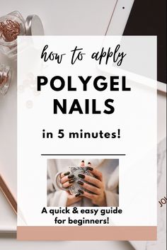 Easy Polygel Nails, Polygel Nails At Home, Gel Manicure Diy, Short Nail Manicure, Nail Tutorial Videos