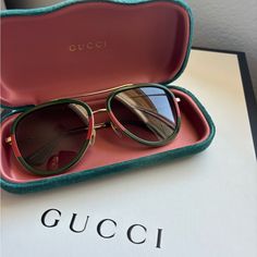 Gucci Aviator Sunglasses With Gucci Case! Aviator Sunglasses, Mint Condition, Sunglasses Accessories, Mint, Conditioner, Gucci, Women Accessories, Sunglasses, Women Shopping