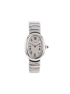 Silver-tone white gold 2000 pre-owned Baignoire 22mm from Cartier Pre-Owned featuring oval face, quartz movement, adjustable-link bracelet, clasp fastening, push-down crown and Roman numeral dial. This piece comes with a certificate of authenticity. Please be mindful that this piece has led a previous life, and may tell its story through minor imperfection. Purchasing this item continues its narrative, so you can be confident that you’re making a POSITIVELY CONSCIOUS choice for the planet . This Vintage Saat, The Bling Ring, Silver Watches Women, Vintage Watches Women, Oval Face, Cartier Watch, The Boutique, Jewelry Lookbook, Roman Numeral