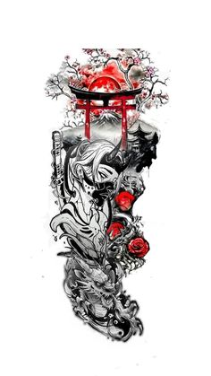 Tattoo Japonais, Samurai Tattoo Sleeve, Japanese Leg Tattoo, Gotik Tattoo, Oni Tattoo, 42 Tattoo, Dragon Tattoo Art, Hand Tattoo, Samurai Tattoo Design