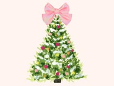 Balloon Bow, Bow Tree, Bow Drawing, Bow Christmas Tree, Christmas Coquette, Christmas Tree Png, Watercolor Christmas Tree, Coquette Christmas, Christmas Collage