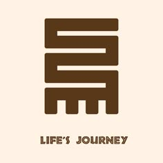 the words life's journey written in brown on a beige background with an image of a