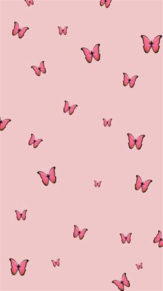 pink butterflies on a pink background